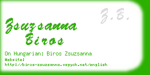 zsuzsanna biros business card